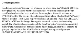 Kevin Byrne's Conspectus on Paracoords Using GeoDa Offered as a Software Workshop, 2008