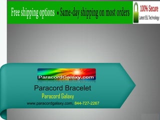 Paracord Bracelet
Paracord Galaxy
www.paracordgalaxy.com, 844-727-2267
 