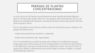 PARADA DE PLANTA CONCENTRADORA | PPTX