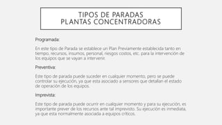 PARADA DE PLANTA CONCENTRADORA | PPTX