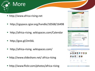 Africa RISING project in Ethiopia and participatory agricultural research