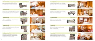 Schwalbennest-Suite	

ca. 52 m2 (Nr. 101)

Balkon, getrenntes Kinderschlafzimmer mit französischem
Bett, 2 Badezimmer mit Dusche, WC, Bidet, Kosmetikspiegel,
Haarföhn, Minibar, 1 TV, Internetverbindung

Schwalbennest-Suite	

ca. 57 m2 (Nr. 201)

ca. 50 m2 (Nr. 305)

2 Balkone, Blick über die Obstgärten, getrennter Schlafund Wohnraum, Badewanne, WC, Bidet, Kosmetikspiegel,
Haarföhn, Minibar, 1 TV, Internetverbindung

18

ca. 44 m2 (Nr. 122)

Bio-Suite Himmelreich	

ca. 54 m2 (Nr. 120)

Zur Parkseite mit Südbalkon, getrennter Schlaf- und Wohnraum,
Kachelofen, Badewanne und Dusche, WC, Bidet, Kosmetikspiegel,
Haarföhn, Minibar, 1 TV, Internetverbindung

ca. 47 m2 (Nr. 306)

Balkon, Blick über die Obstgärten, getrennter Schlaf- und
Wohnraum, Badewanne, WC, Bidet, Kosmetikspiegel, Haarföhn,
Minibar, 1 TV, Internetverbindung

Schwalbennest-Suite	

Bio-Suite Rosenduft	
Zur Parkseite mit Südbalkon, getrennter Schlaf- und Wohnraum,
Kachelofen, Badewanne und Dusche, WC, Bidet, Kosmetikspiegel,
Haarföhn, Minibar, 1 TV, Internetverbindung

Südbalkon mit Blick zum Pool, getrennter Schlaf- und
Wohnraum, Dusche, WC, Bidet, Kosmetikspiegel, Haarföhn,
Minibar, 1 TV, Internetverbindung

Schwalbennest-Suite	

ca. 43 m2 (Nr. 121)

Zur Parkseite mit Südbalkon, getrennter Schlaf- und Wohnraum,
Kachelofen, Badewanne und Dusche, WC, Bidet, Kosmetikspiegel,
Haarföhn, Minibar, 1 TV, Internetverbindung

Zwei Balkone, Blick über die Obstgärten, getrennter Schlaf- und
Wohnraum, Kachelofen, Badewanne und Dusche, WC, Bidet,
Kosmetikspiegel, Haarföhn, Minibar, 1 TV, Internetverbindung

Schwalbennest-Suite	

Bio-Suite Rosenduft	

Paradies-Suite	

ca. 59 m2 (Nr. 124)

Zur Parkseite mit Südbalkon, getrennter Schlaf- und Wohnraum,
Badewanne/Dusche, WC, Bidet, Kosmetikspiegel,  Haarföhn,	
Minibar, 1 TV, Internetverbindung

ca. 58 m2 (Nr. 308)

Paradies-Suite	

ca. 64 m2 (Nr. 206)

Zur Parkseite mit Südbalkon, getrennter Schlaf- und Wohnraum,	
Kachelofen, zwei Badezimmer mit Badewanne und Dusche, WC,
Bidet, Kosmetikspiegel, Haarföhn, Minibar, 1 TV, Internetverbindung

19

 