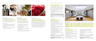 Paradies-Zuckerl //

Paradiesisch Tagen //
Seminare im Paradies:
Nur zum Tagen viel zu schade
Unser lichtdurchfluteter Seminarraum (ca. 70 m2)
bietet bis zu 40 Personen allen modernen TagungsKomfort – und dazu einen fantastischen Ausblick
auf die umliegenden Apfelgärten und auf die
Vinschgauer Bergwelt.
Zu den umfassenden Möglichkeiten, Incentives
und Rahmenprogramme zu gestalten, beraten
wir Sie gerne!
Für Gruppen, die nicht im Hotel Paradies wohnen, berechnen wir die folgende Raummiete
1 Tag. . . . . . . . . . . . . . . . . . . . . . . . . . . . . . . . . . . . . . .  180,- €
½ Tag . . . . . . . . . . . . . . . . . . . . . . . . . . . . . . . . . . . . . .  100,- €

Ganze Saison

Ganze Saison

Ganze Saison

Inklusive bei Buchung ab 5 Tagen

Inklusive bei Buchung ab 5 Tagen

Treue wird im Paradies belohnt!

Ganze Saison

Runde Geburtstage im Paradies

»Flittern« im Paradies

Feiern Sie während Ihres Aufenthaltes im Paradies
einen runden Geburtstag (ab 30 Jahre)?

Verbringen Sie unvergessliche Flitterwochen
im Paradies! Wir verwöhnen Sie während Ihres
Hochzeitsurlaubes mit liebevollen Details:

Paradiesische StammgästeVorteile für alle »Wiederkehrer«

Tagespauschale LaVita
Seminar inklusive

Bei jedem Aufenthalt sammeln Sie »Paradies-Groschen«,
die Sie bei künftigen Aufenthalten wieder einlösen
können. Wandeln Sie Ihre »Paradies-Groschen« einfach
online in einen Gutschein um und legen Sie ihn bei
Anreise an der Rezeption vor. Oder buchen Sie direkt
in unserem exklusiven Stammgäste-Bereich mit speziellen Angeboten nur für unsere Stammgäste!

•	 Übernachtung im komfortablen Einzelzimmer mit
Balkon, Dusche, WC und Bidet
•	 Abwechslungsreiches Schlemmer-Frühstücksbuffet
•	 Nutzung des Seminarraums inklusive StandardTagungstechnik
•	 Kostenlose W-LAN Verbindung im Seminarraum
•	 Pro Person 4 alkoholfreie Getränke, Kaffee & Tee sowie
Obst im Seminarraum
•	 Vormittagspause bzw. Mittagssnack mit belegten	
Brötchen (3 Stück pro Person)
•	 Nachmittags: Jausenbuffet ab 14:30 Uhr mit LiveKochstation (Pasta, Suppe), Salaten, Obst und	
hausgemachten Kuchen und Torten
•	 Abends 5-Gänge Gourmetdinner mit Salatbüffet und
Wahlmöglichkeiten

Wir gratulieren mit:
•	 1 Flasche Prosecco bei Anreise auf Ihrem Zimmer
•	 Am Jubiläumstag einen liebevoll dekorierten Tisch
•	 Einen kleinen hausgemachten »Tortengruß« von	
unserem Patissier
•	 1 BERG-Relaxmassage mit Arnika-Öl (Wert 56,- Euro,
Dauer ca. 50 Min.) im LaVita Spa

•	 1 Candle-light Dinner in der Bauernstube
•	 1 romantisches Picknick auf der Marzoner Alm	
(Shuttle-Kosten exklusive)
•	 Kuschelige Satinbettwäsche und romantische	
Dekoration Ihres Zimmers
•	 1 Flasche Prosecco mit Schoko-Erdbeeren auf dem	
Zimmer bei Anreise
•	 1 romantisches Rosenblütenbad in der Holzschaffl­
wanne für Zwei (Wert 54,- Euro) im LaVita Spa

Pro Person . . . . . . . . . . . . . . . . . . . . . . . . . . . . . ab 175,- €
Je nach Saisonzeit und Aufenthaltsdauer
Ohne Übernachtung, Frühstück und
Abendessen. . . . . . . . . . . . . . . . . . . . . . . . . . . . . . . . . 35,- €
8

Tagungskapazitäten
Raum Name

Größe

Länge

Breite

Höhe

Tageslicht

Klimaanlage

LaVita Seminar 1

35 m

–

–

2,8 m

ja

ja

10

–

10

–

15

LaVita Seminar 2

35 m

–

–

2,8 m

ja

ja

10

–

10

–

15

70 (84) m2

12 m

7m

2,8 m

ja

ja

20

20

–

18

40

LaVita Seminar 1 + 2
(mit Vorraum)

2

2

U-Form Karree Block Parlament Kino

Ganze Saison
Halbtagespauschale LaVita
Seminar inklusive
•	 Übernachtung im komfortablen Einzelzimmer mit
Balkon, Dusche, WC und Bidet
•	 Abwechslungsreiches Schlemmer-Frühstücksbuffet
•	 Nutzung des Seminarraums inklusive StandardTagungstechnik
•	 Kostenlose W-LAN Verbindung im Seminarraum
•	 Pro Person 4 alkoholfreie Getränke, Kaffee & Tee sowie
Obst im Seminarraum
•	 Vormittagspause bzw. Mittagssnack mit belegten	

Brötchen (3 Stück pro Person) ODER NachmittagsJausenbuffet ab 14:30 Uhr mit Live-Kochstation	
(Pasta, Suppe), Salaten, Obst und hausgemachten
Kuchen und Torten
•	 Abends 5-Gänge Gourmetdinner mit Salatbuffet und
Wahlmöglichkeiten
Pro Person . . . . . . . . . . . . . . . . . . . . . . . . . . . .  ab 165,- €
Je nach Saisonzeit und Aufenthaltsdauer
Ohne Übernachtung, Frühstück und
Abendessen. . . . . . . . . . . . . . . . . . . . . . . . . . . . . . . . . 25,- €
9

 