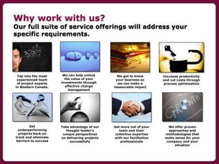 Why work with us?

Our full suite of service offerings will address your
specific requirements.

Tap into the most
experie...