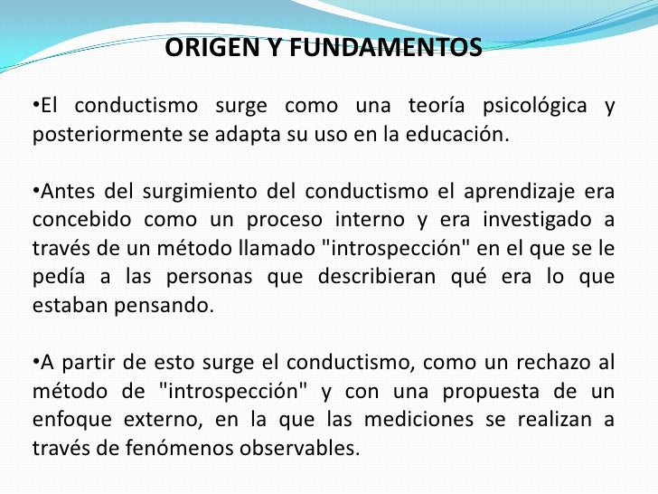 ORIGEN Y FUNDAMENTOS DEL PARADIGMA CONDUCTISTA POR MARÍA