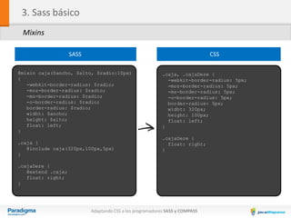 Adaptando CSS a los programadores: SASS y Compass | PDF
