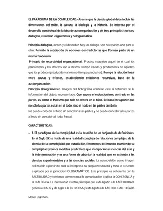 Paradigma de la complejidad | PDF