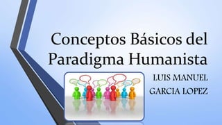 Conceptos Básicos del
Paradigma Humanista
LUIS MANUEL
GARCIA LOPEZ

 