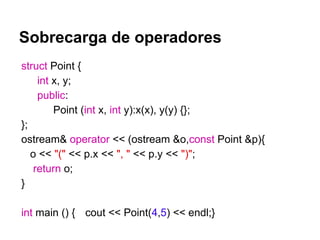 Abstração de dados
● Suportada em C++ através de classes.
● Uma declaração de classe contem
○ seu nome e das suas supercla...