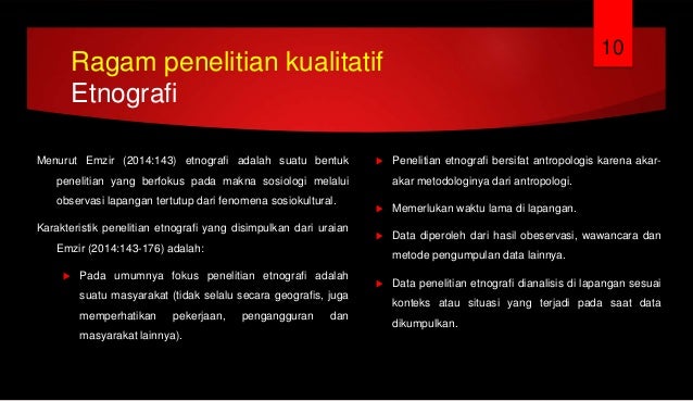 Paradigma & ragam penelitian kualitatif
