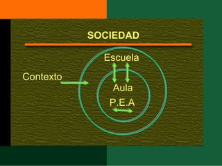 SOCIEDAD Contexto Escuela Aula P.E.A 
