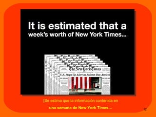 [Se estima que la informaci ón contenida en una semana de New York Times… 