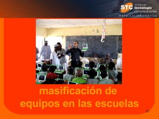 masificación de  equipos en las escuelas 