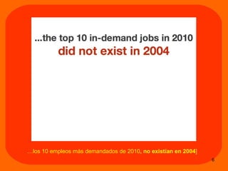 … los 10 empleos m ás demandados de 2010 , no existían en 2004 ] 