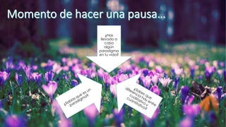 ¿Has 
llevado a 
cabo 
algún 
paradigma 
en tu vida? 
 