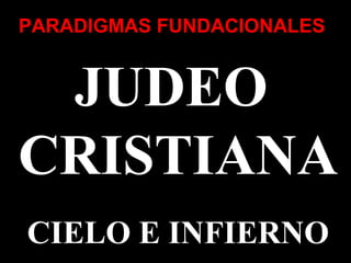 PARADIGMAS FUNDACIONALESPARADIGMAS FUNDACIONALES
JUDEOJUDEO
CRISTIANACRISTIANA
CIELO E INFIERNOCIELO E INFIERNO
 