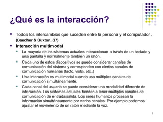 Interaccion Paradigmas de interacción | PPT