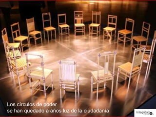 Los círculos de poder 
se han quedado a años luz de la ciudadanía 
 