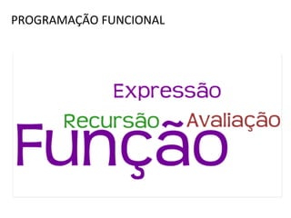 PROGRAMAÇÃO FUNCIONAL
 