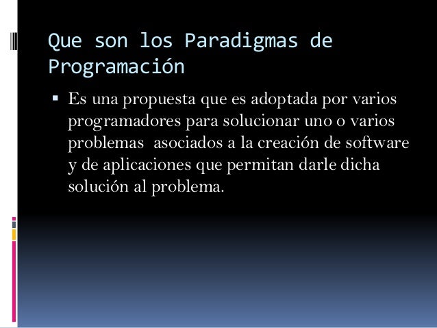 Paradigmas de programación