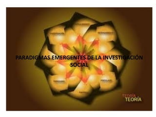 PARADIGMAS EMERGENTES DE LA INVESTIGACIÓN
SOCIAL
 