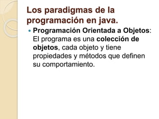 Paradigmas y dominios en java | PPTX