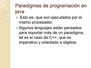 Paradigmas y dominios en java | PPTX