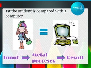 1st the student is compared with a computerMetal procesesInputResult