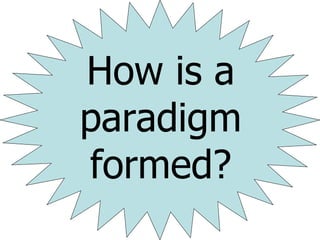 How is a paradigm formed ? 