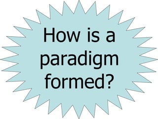 How is a paradigm formed? 
