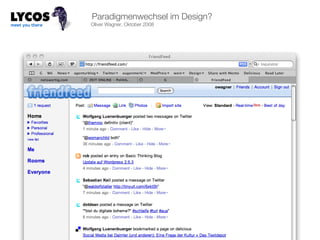 Paradigmenwechsel im Design? Oliver Wagner, Oktober 2008 