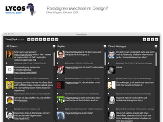 Paradigmenwechsel im Design? Oliver Wagner, Oktober 2008 