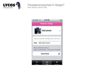 Paradigmenwechsel im Design? Oliver Wagner, Oktober 2008 
