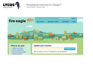 Oliver Wagner, Oktober 2008 Paradigmenwechsel im Design? 