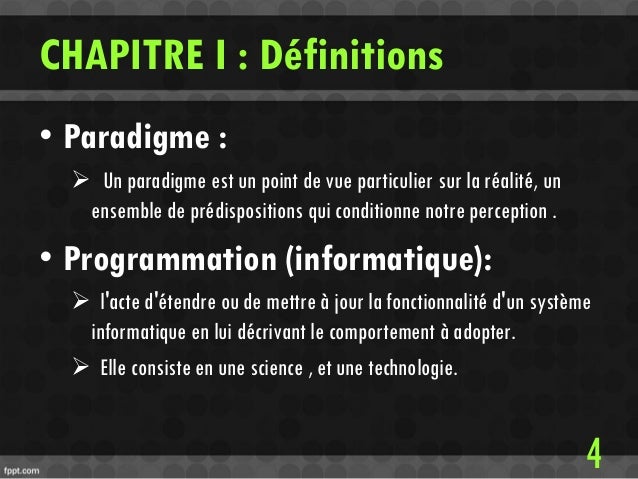 Paradigmes de Programmation