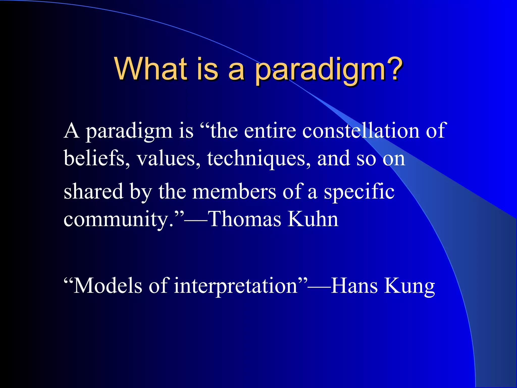 Paradigms | PPT | Christianity | Religion & Spirituality