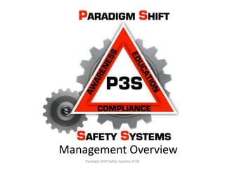 Management Overview
Paradigm Shift Safety Systems (P3S)
 