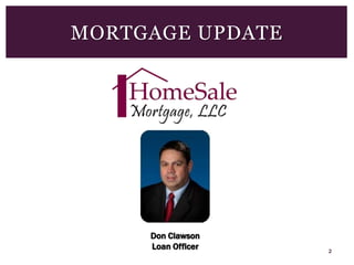 2
MORTGAGE UPDATE
Don Clawson
Loan Officer
 
