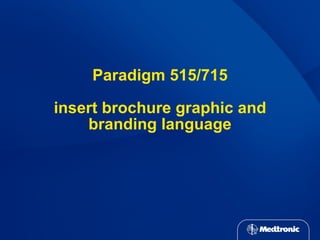 Paradigm 515/715 insert brochure graphic and branding language 