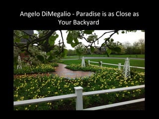 Angelo DiMegalio - Paradise is as Close as
Your Backyard
 