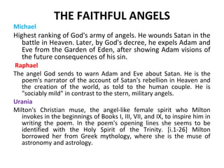 Angels Identified Paradise lost by pgp1 | PPT