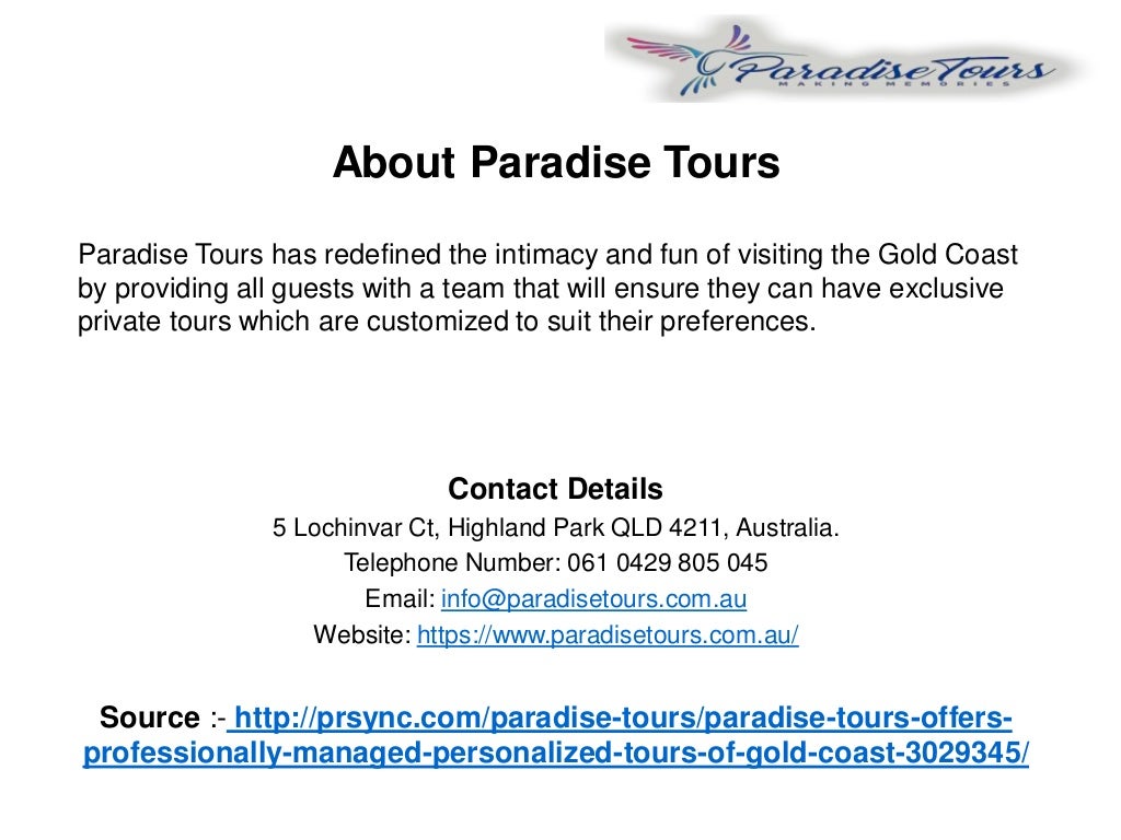 paradise tours dean douglas smith
