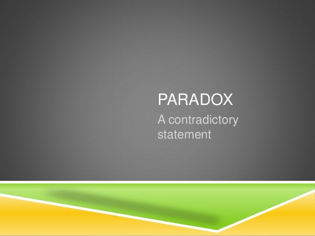 Paradox Literary Term