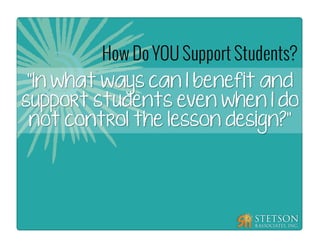 Stetson & Associates, Inc. Paraeducator Institute: Providing ...