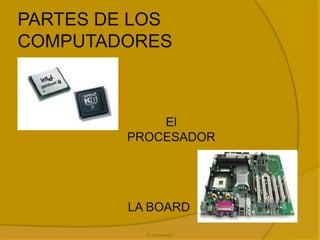 Partes de los computadoresEl procesadorEl procesadorLa board