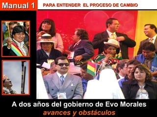 PARA ENTENDER  EL PROCESO DE CAMBIO A dos años del gobierno de Evo Morales   avances y obstáculos Manual 1 Bs. 1 