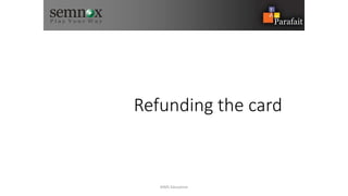 Refunding the card
AIMS Education
 