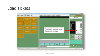Tickets are loaded onto
the customer card
Load Tickets
AIMS Education
 