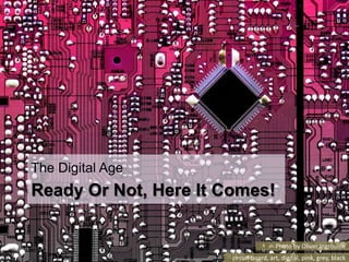 The Digital Age<br />Ready Or Not, Here It Comes!<br />Photo by Oliver Ingrouille<br />circuit board, art, digital, pink, ...