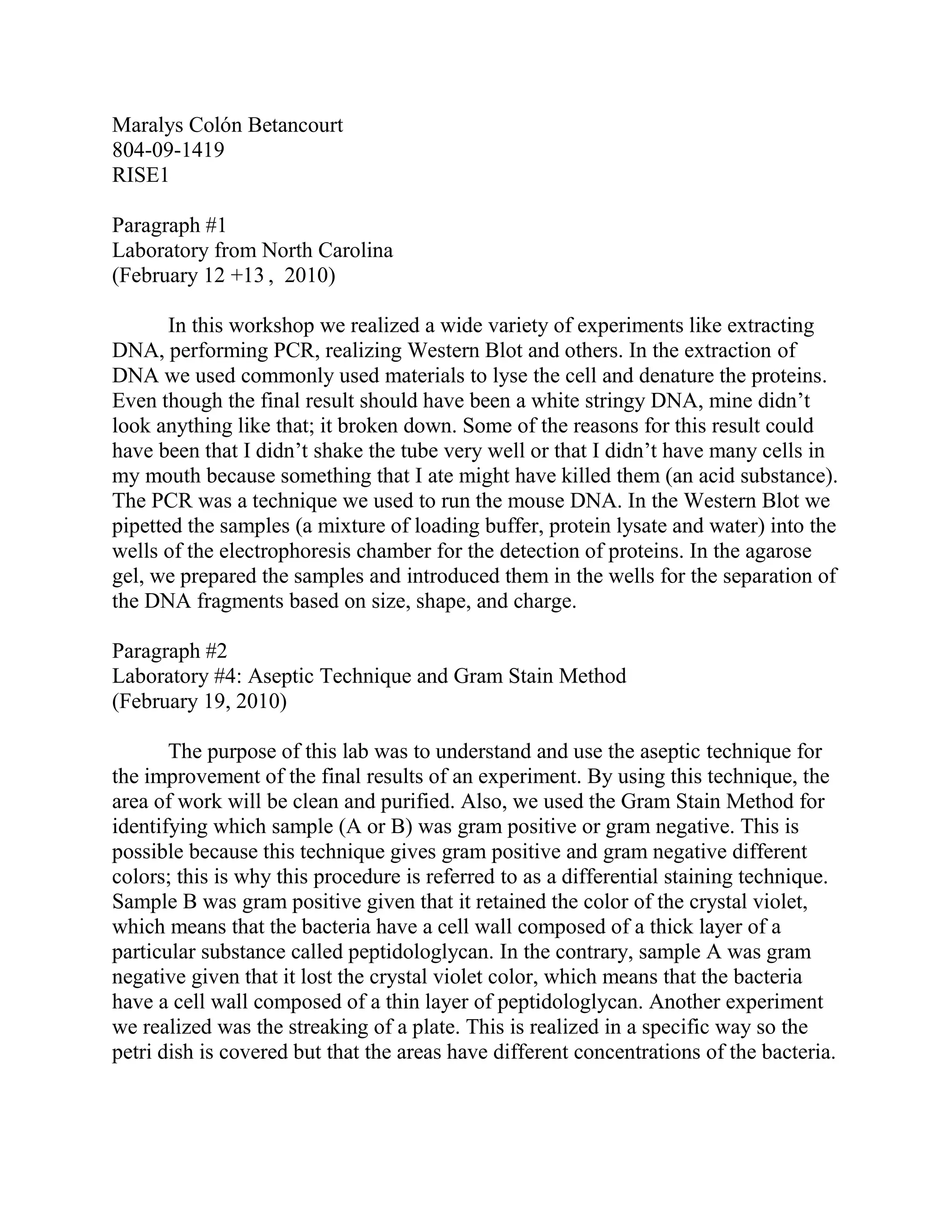 Parafos para rise 2010 | DOCX